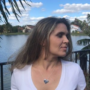 Sterling Silver Plated Heart & 18 “ Necklace